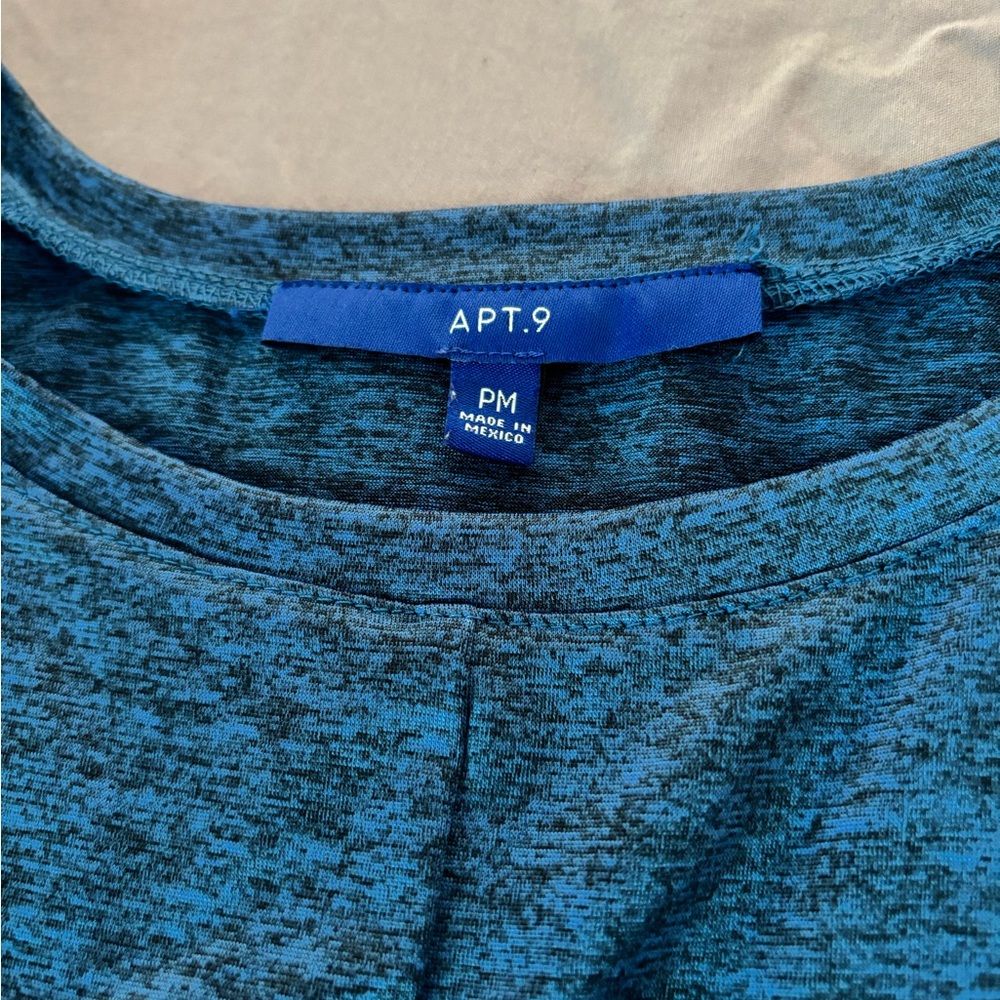 APT.9 Blue Heathered Top